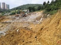 Earthwork construction site,Worksite background