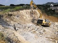 Earthwork construction site,Worksite background