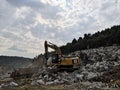 Earthwork construction site,Worksite background