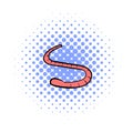 Earthworm icon, comics style