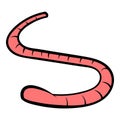 Earthworm icon, icon cartoon