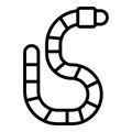 Earthworm icon outline vector. Garden worm