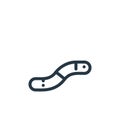 earthworm icon vector from spring concept. Thin line illustration of earthworm editable stroke. earthworm linear sign for use on