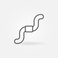 Earthworm outline vector concept icon - worm thin line sign