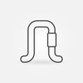 Earthworm vector line concept icon. Worm outline symbol