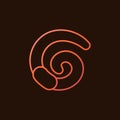 Earthworm vector thin line concept simple colorful icon or symbol