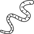 Earthworm Worm Outline Icon Vector Royalty Free Stock Photo