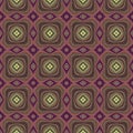 Earthy colours retro sixties geometric seamless pattern in variegated brown tones. Modern vintage geo woven textile Royalty Free Stock Photo