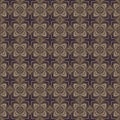 Earthy colours retro sixties geometric seamless pattern in variegated brown tones. Modern vintage geo woven textile