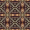 Earthy colours retro sixties geometric seamless pattern in variegated brown tones. Modern vintage geo woven textile