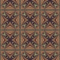 Earthy colours retro sixties geometric seamless pattern in variegated brown tones. Modern vintage geo woven textile