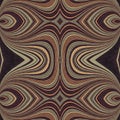 Earthy colours retro sixties geometric seamless pattern in variegated brown tones. Modern vintage geo woven textile