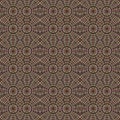 Earthy colours retro sixties geometric seamless pattern in variegated brown tones. Modern vintage geo woven textile Royalty Free Stock Photo