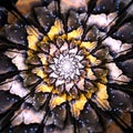 Earthy Mandala Fractal Flower