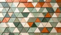Earthy Toned Geometric Tiled Wall Texture Royalty Free Stock Photo