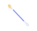 Earwax on the stick. Ear cleaning swab. Ear cleaning with cotton swab logo design. Earwax on the plastic spins the ears.