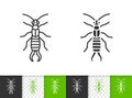 Earwig Dermaptera insect simple line vector icon Royalty Free Stock Photo