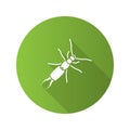 Earwig flat design long shadow glyph icon