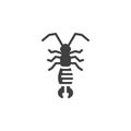 Earwig insect vector icon