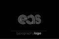 EAS modern geometric typography logo Royalty Free Stock Photo
