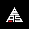 EAS triangle letter logo design with triangle shape. EAS triangle logo design monogram. EAS triangle vector logo template with red Royalty Free Stock Photo