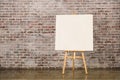Easel with blank canvas Royalty Free Stock Photo