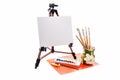 Easel with a blank canvas