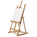 Easel with blank canvas for creative projects on transparent background