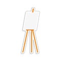 Easel with blank canvas