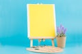 Easel and brushes