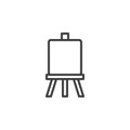 Easel with canvas line icon Royalty Free Stock Photo