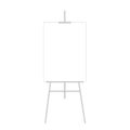 Easel with empty canva. Vector illustration