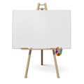 Easel with empty canvas