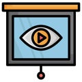 Easel, eye Vector Icon which can easily modify Royalty Free Stock Photo