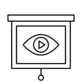 Easel, eye Vector Icon which can easily modify Royalty Free Stock Photo