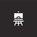 easel icon. Filled easel icon for website design and mobile, app development. easel icon from filled learning collection isolated