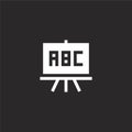 easel icon. Filled easel icon for website design and mobile, app development. easel icon from filled learning collection isolated