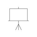 Easel outline icon. Symbol, logo illustration for mobile concept and web design. Royalty Free Stock Photo