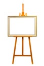 Easel with painting frame