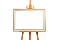 Easel with painting frame Royalty Free Stock Photo