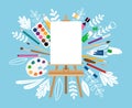 Easel for painting workshop