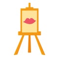 easel sheet draw artist lips kiss france