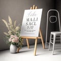 Easel Sign Mockup Wedding Sign Mockup