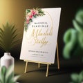 Easel Sign Mockup Wedding Sign Mockup