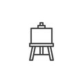 Easel stand line icon Royalty Free Stock Photo