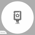 Easel vector icon sign symbol Royalty Free Stock Photo