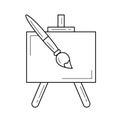 Easel vector line icon.