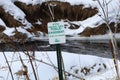 New Haven, WI / USA  - January 12 / 2020: Easement sign Royalty Free Stock Photo