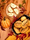 Easily digestible and delicate rolls with baked pumpkin pulp and seeds.