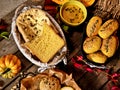 Easily digestible and delicate rolls with baked pumpkin pulp and seeds.